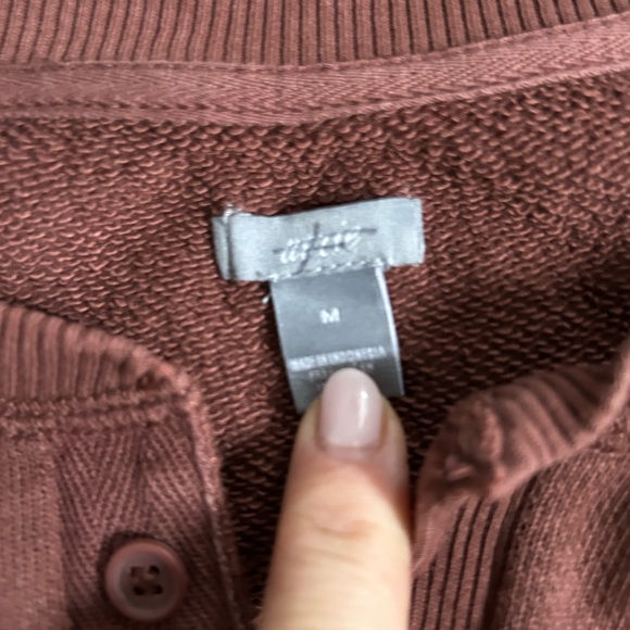 Aerie cropped crewneck Henley - Picture 4 of 9